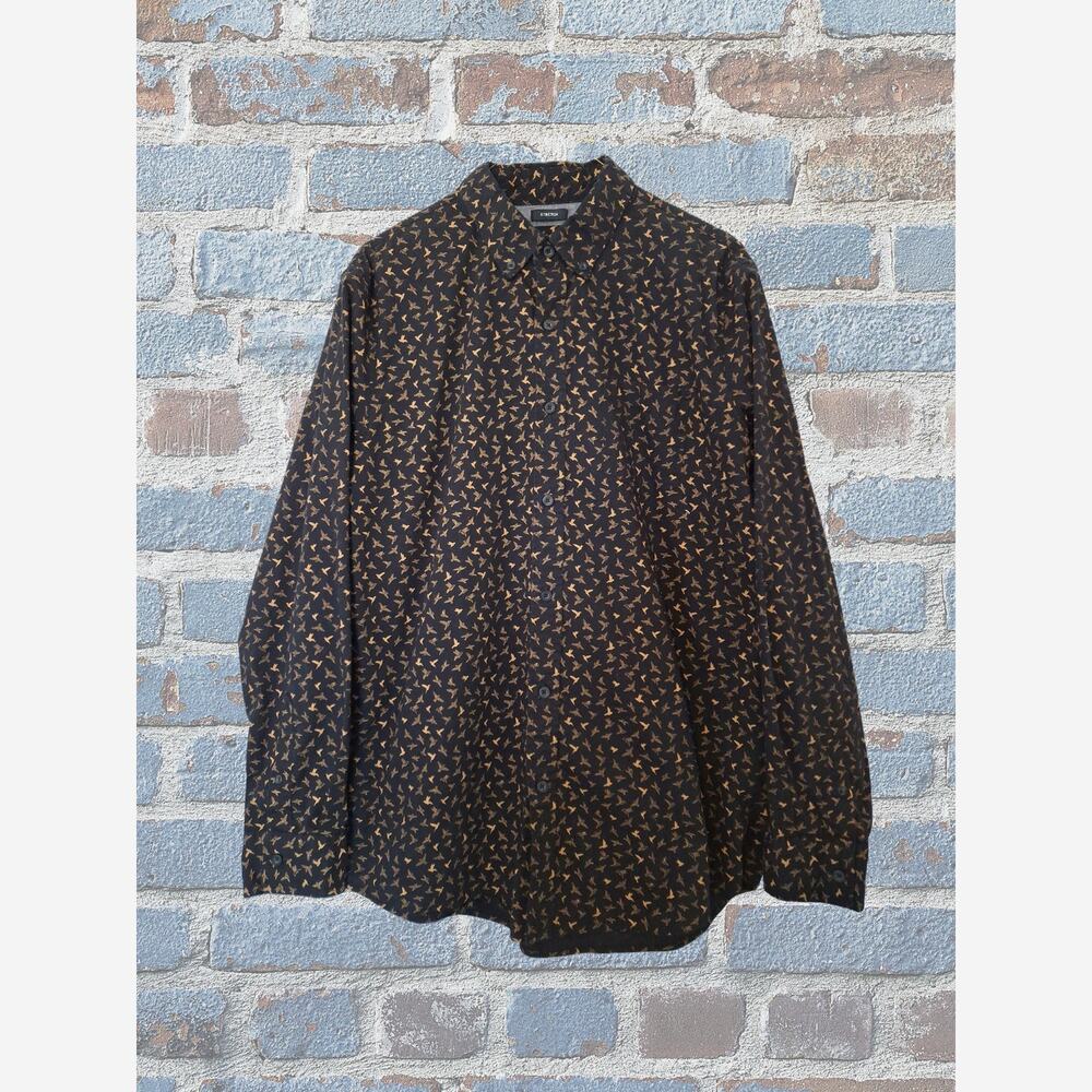 Lee Regular Fit Long Sleeve Button Down Shirt Size Large Bird Design